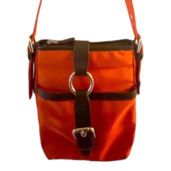 TALBOTS Nylon & Leather Crossbody Bag w/ Adjustable Strap - Picture 1 of 4